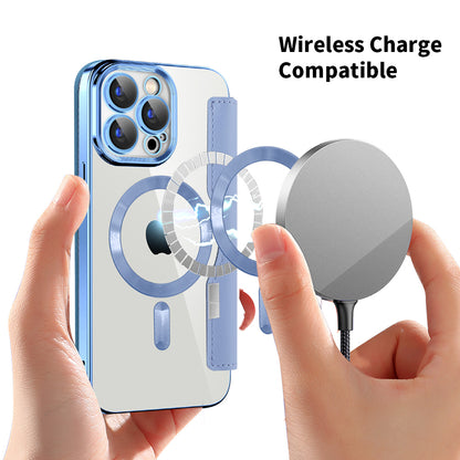 MagSafe futrola za Apple iPhone 15 Pro, Techsuit, SmartMag Book, Plava