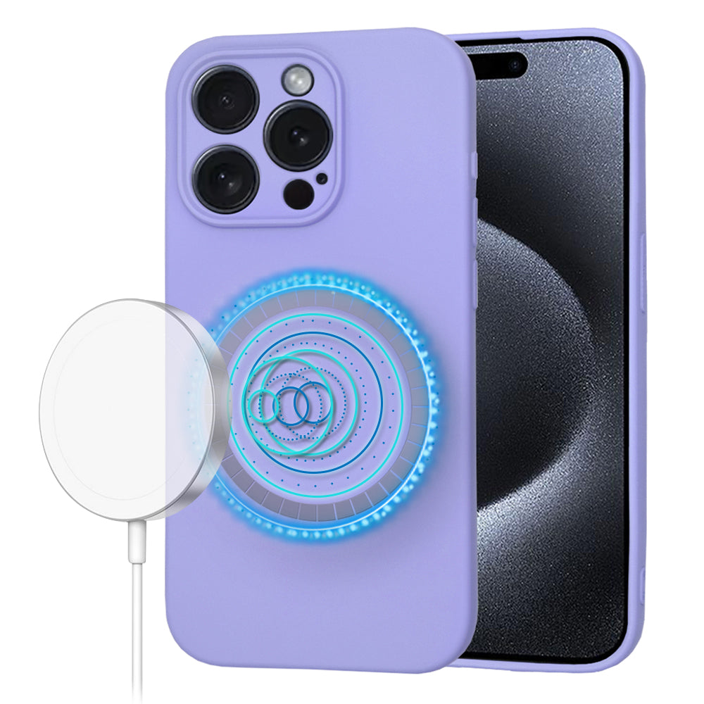 MagSafe futrola za Apple iPhone 15 Pro, Techsuit, SoftFlex, Svetlo Ljubičasta