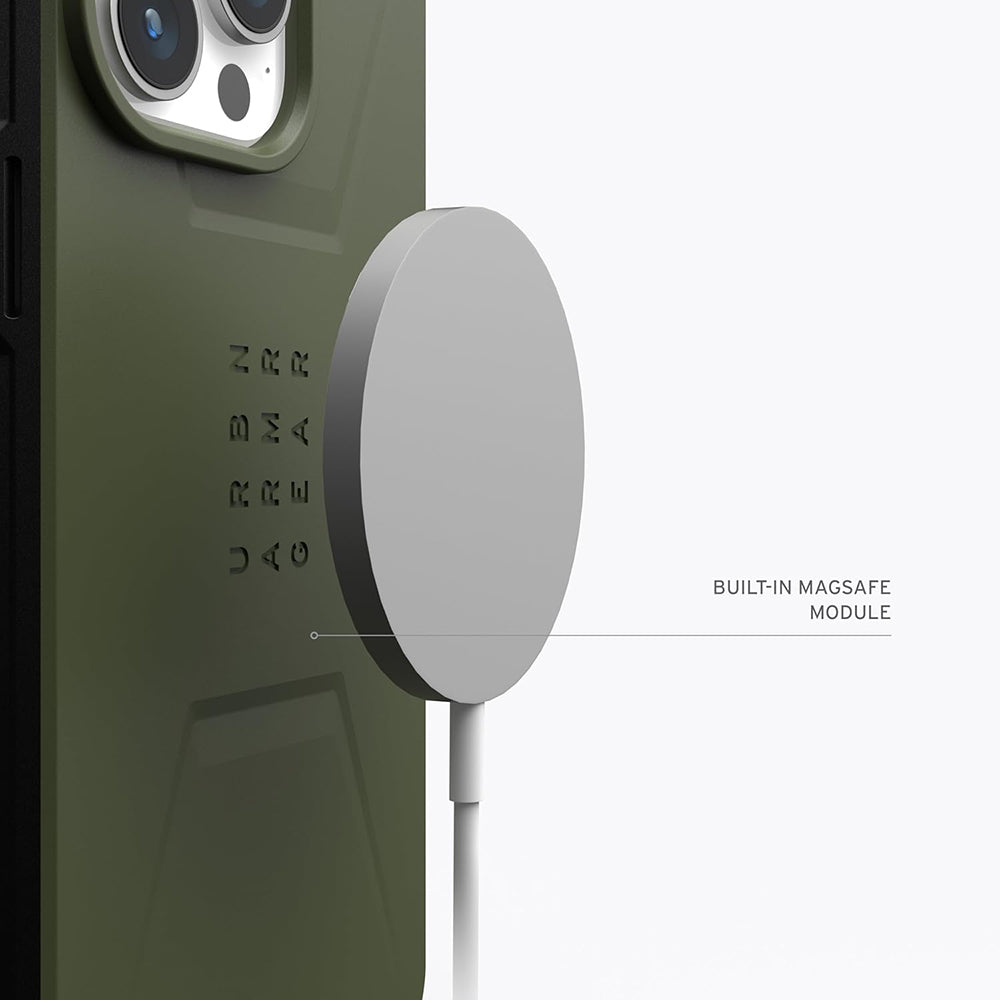 MagSafe futrola za Apple iPhone 15 Pro, Urban Armor Gear, Civilian, Zelena