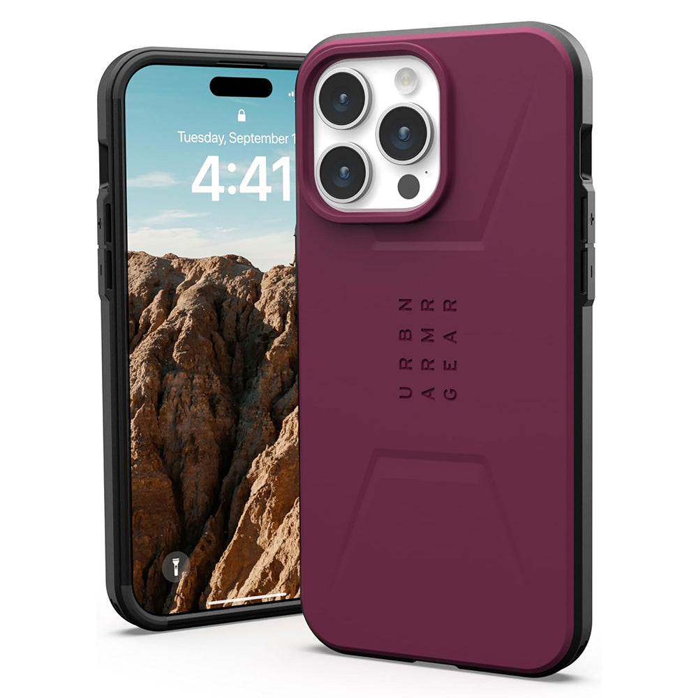 MagSafe futrola za Apple iPhone 15 Pro, Urban Armor Gear, Civilian, Bordo