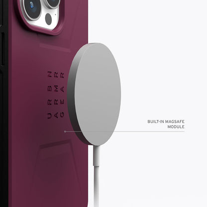 MagSafe futrola za Apple iPhone 15 Pro, Urban Armor Gear, Civilian, Bordo