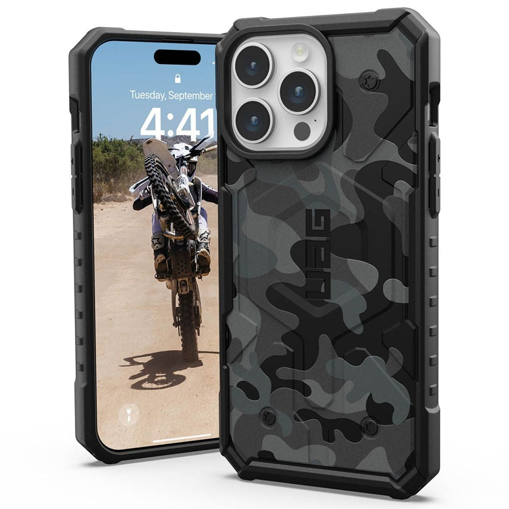 MagSafe futrola za Apple iPhone 15 Pro, Urban Armor Gear, Pathfinder SE Midnight Camo, Kamuflaža