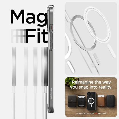 MagSafe futrola za Apple iPhone 15, Spigen, Ultra Hybrid, Bela ACS06802