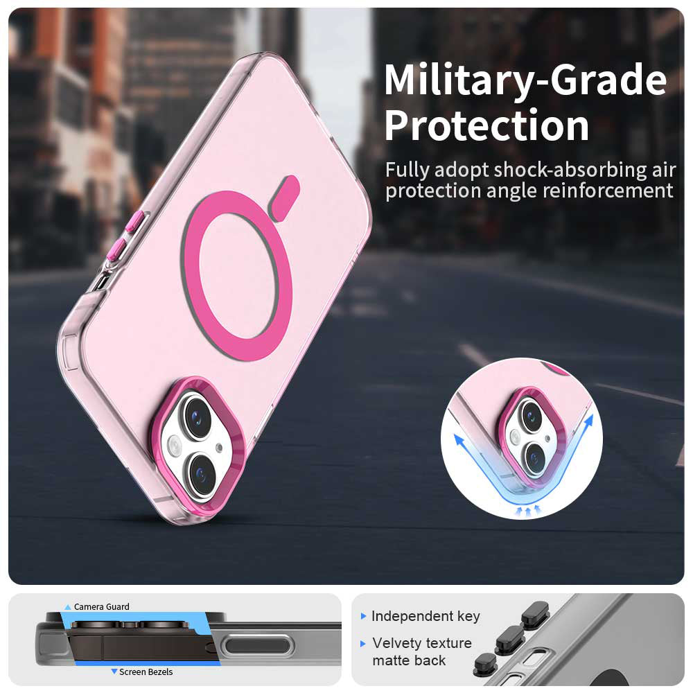 MagSafe futrola za Apple iPhone 15, Techsuit, CandyCase, Roze