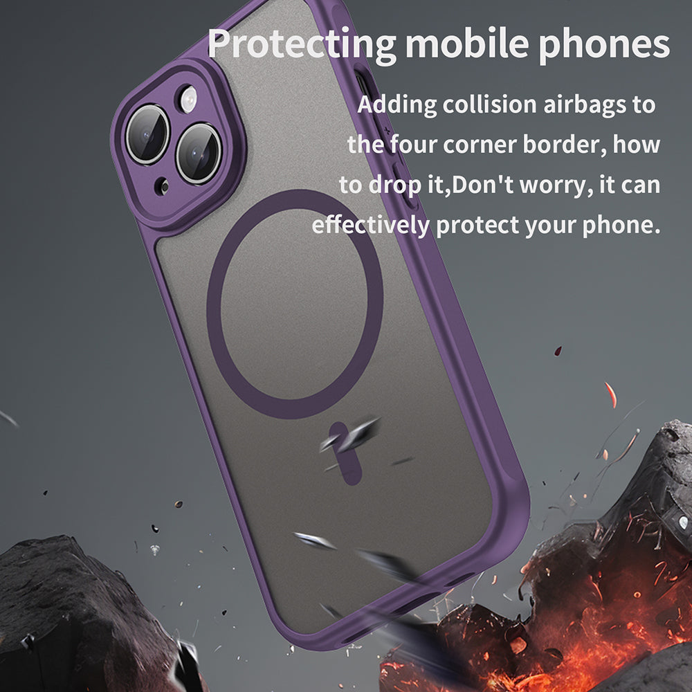MagSafe futrola za Apple iPhone 15, Techsuit, HaloFrost II, Ljubičasta