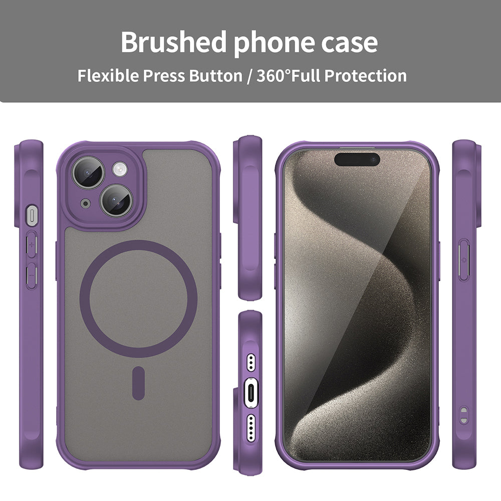 MagSafe futrola za Apple iPhone 15, Techsuit, HaloFrost II, Ljubičasta