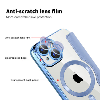 MagSafe futrola za Apple iPhone 15, Techsuit, SmartMag Book, Plava