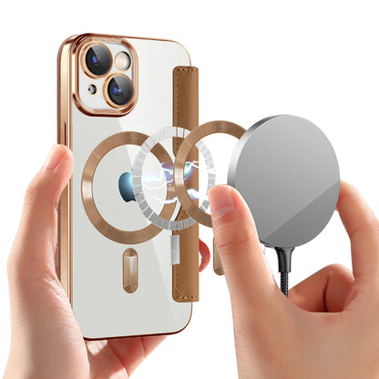 MagSafe futrola za Apple iPhone 15, Techsuit, SmartMag Book, Braon