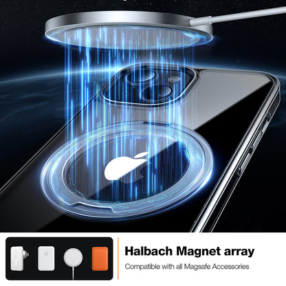 Husa MagSafe za Apple iPhone 15, Torras, Ostand Pro, Transparenta