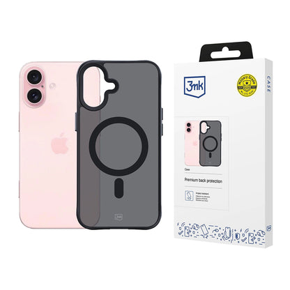 MagSafe futrola za Apple iPhone 16, 3MK, Smoke MagCase, Crna