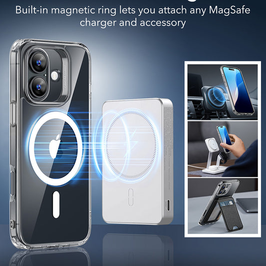 Futrola MagSafe za Apple iPhone 16, ESR, Classic Hybrid, Transparentna