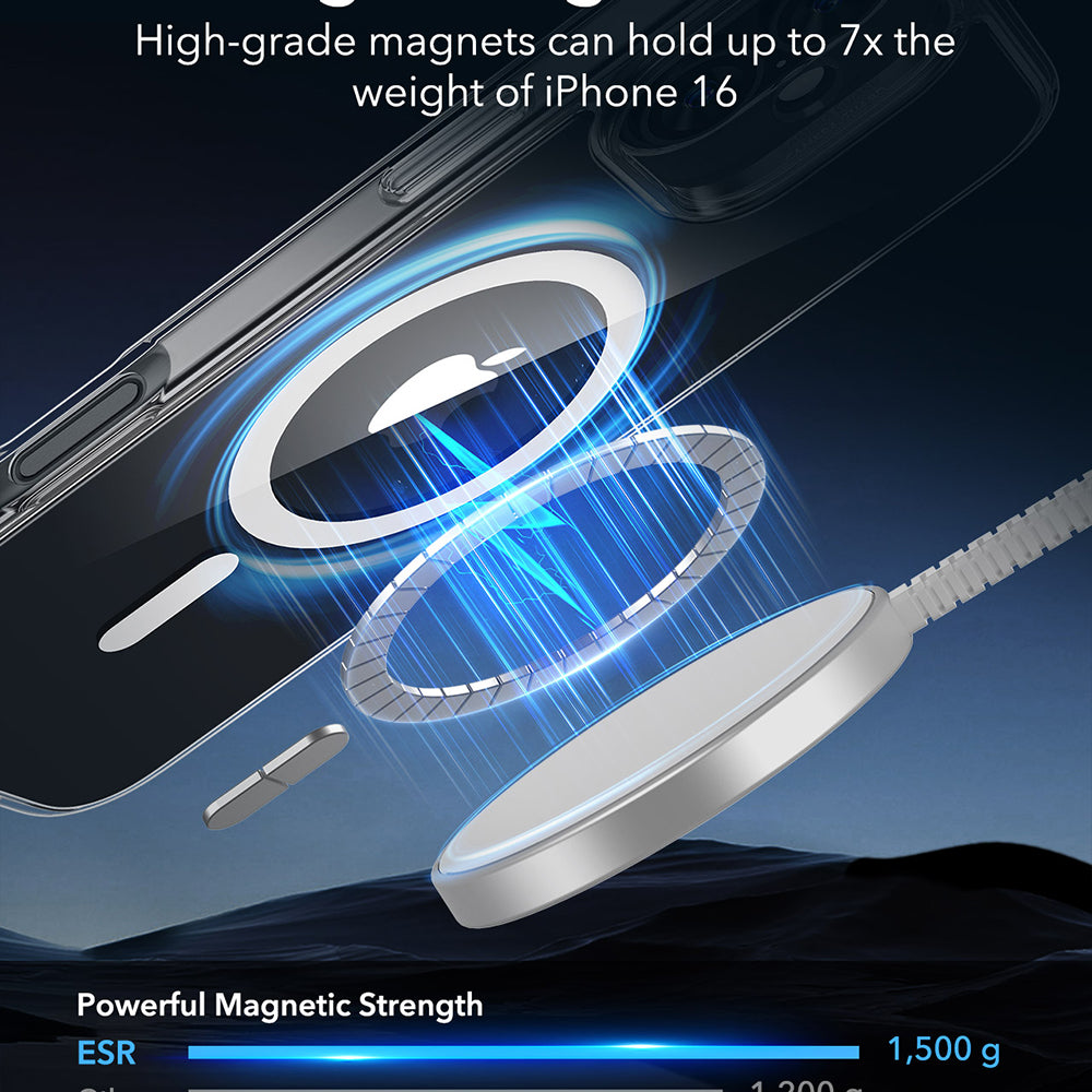 Futrola MagSafe za Apple iPhone 16, ESR, Classic Hybrid, Transparentna