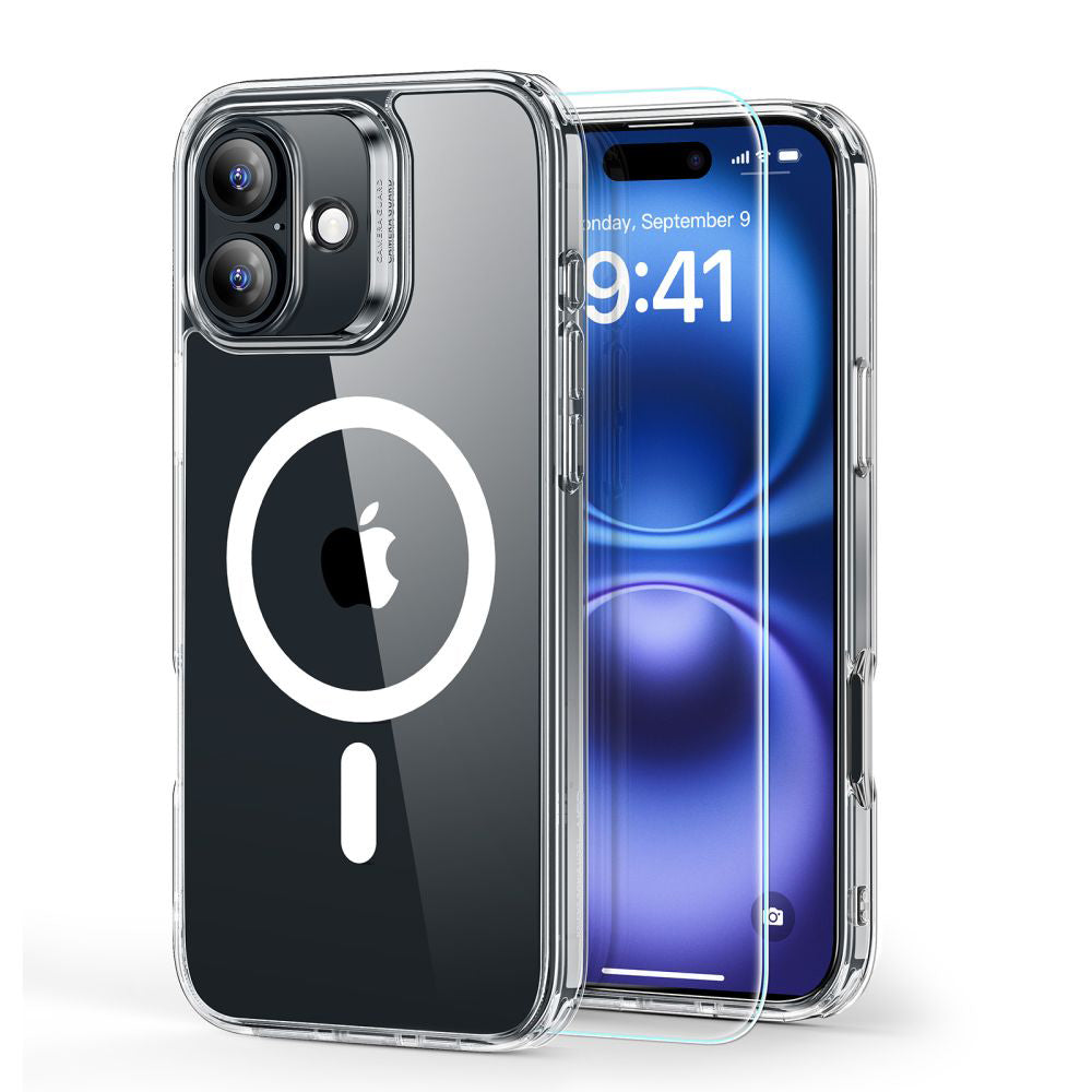 Futrola MagSafe za Apple iPhone 16, ESR, Classic Hybrid sa zaštitnikom ekrana, Transparentna