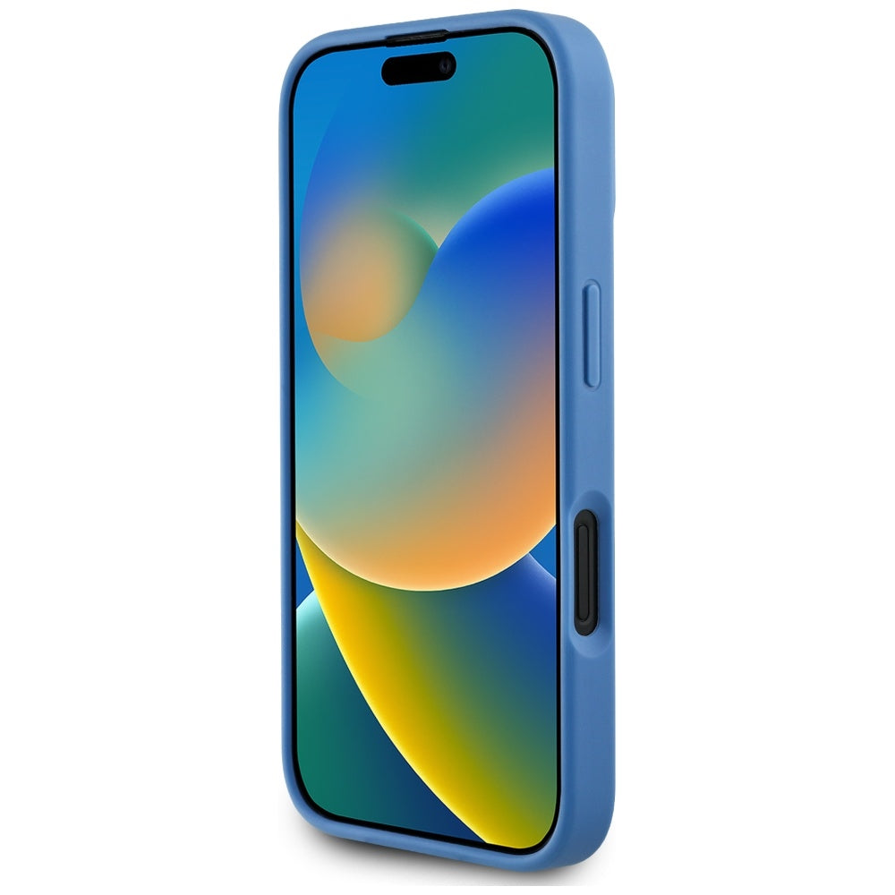 Futrola MagSafe za Apple iPhone 16, Guess, 4G Circle Classic Logo, Plava