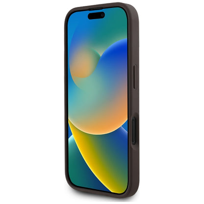 Futrola MagSafe za Apple iPhone 16, Guess, 4G Circle Classic Logo, Braon