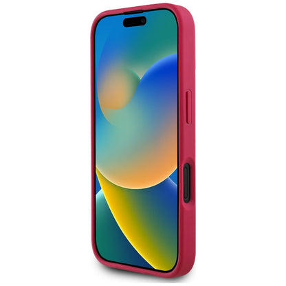 Husa MagSafe za Apple iPhone 16, Guess, Grained Flowers, Fuksija