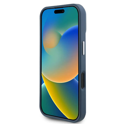 Futrola MagSafe za Apple iPhone 16, Guess, Grained Triangle Logo, Crna