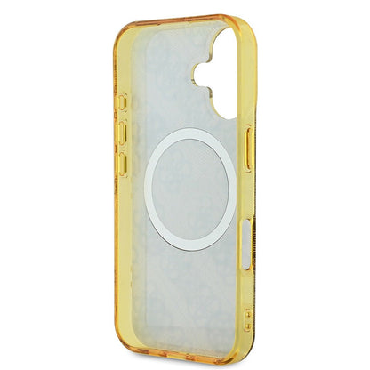 Futrola MagSafe za Apple iPhone 16, Guess, IML Peony On 4G Background, Braon