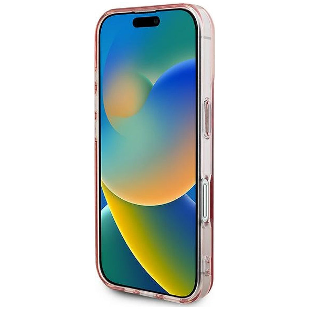 Futrola MagSafe za Apple iPhone 16, Guess, IML Rhinestones Ring, Roze GUHMP16SPFTDTEP