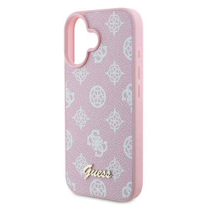 MagSafe futrola za Apple iPhone 16, Guess, Peony Script, Roze