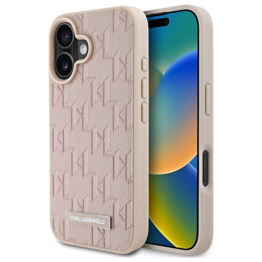 Futrola MagSafe za Apple iPhone 16, Karl Lagerfeld, Hot Stamp, Roze