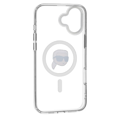 Futrola MagSafe za Apple iPhone 16, Karl Lagerfeld, IML Metal Karl's Head, Bela