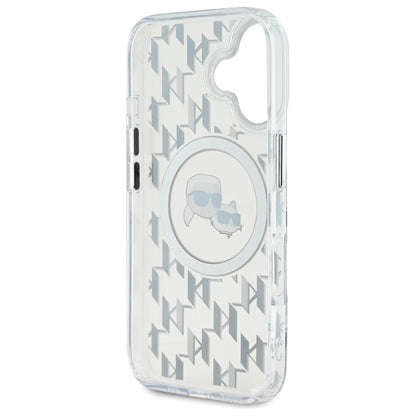 Futrola MagSafe za Apple iPhone 16, Karl Lagerfeld, IML Monogram Karl & Choupette's Heads, Transparentna