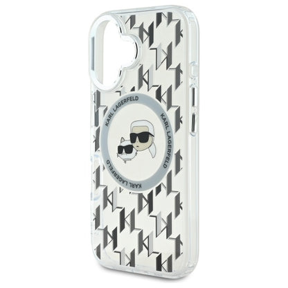 Futrola MagSafe za Apple iPhone 16, Karl Lagerfeld, IML Monogram Karl & Choupette's Heads, Transparentna