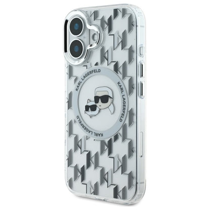 Futrola MagSafe za Apple iPhone 16, Karl Lagerfeld, IML Monogram Karl & Choupette's Heads, Transparentna