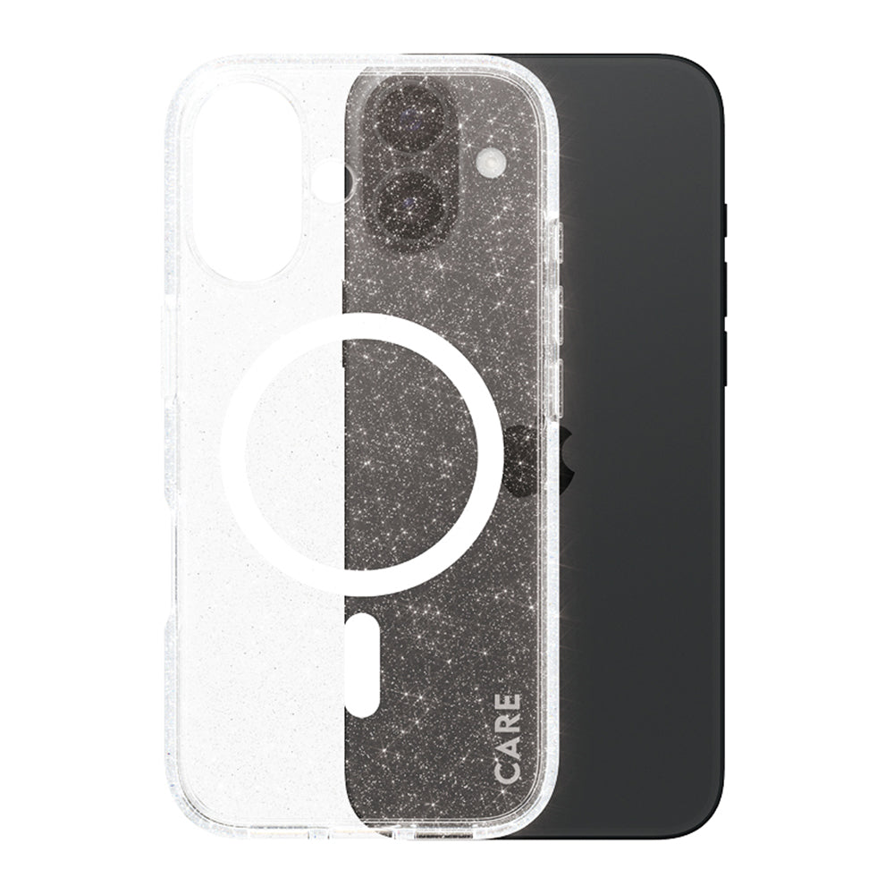 Futrola MagSafe za Apple iPhone 16, PanzerGlass, Care Urban Combat Star Lit, Bela Transparentna