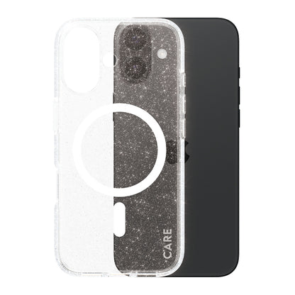 Futrola MagSafe za Apple iPhone 16, PanzerGlass, Care Urban Combat Star Lit, Bela Transparentna