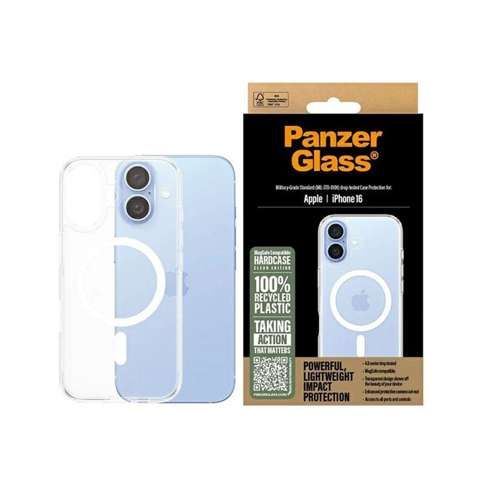 Futrola MagSafe za Apple iPhone 16, PanzerGlass, HardCase, Bela Transparentna