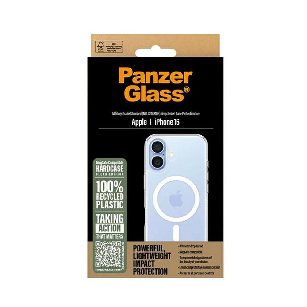 Futrola MagSafe za Apple iPhone 16, PanzerGlass, HardCase, Bela Transparentna