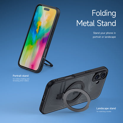 MagSafe futrola za Apple iPhone 16 Plus, DUX DUCIS, Aimo Stand, Crna