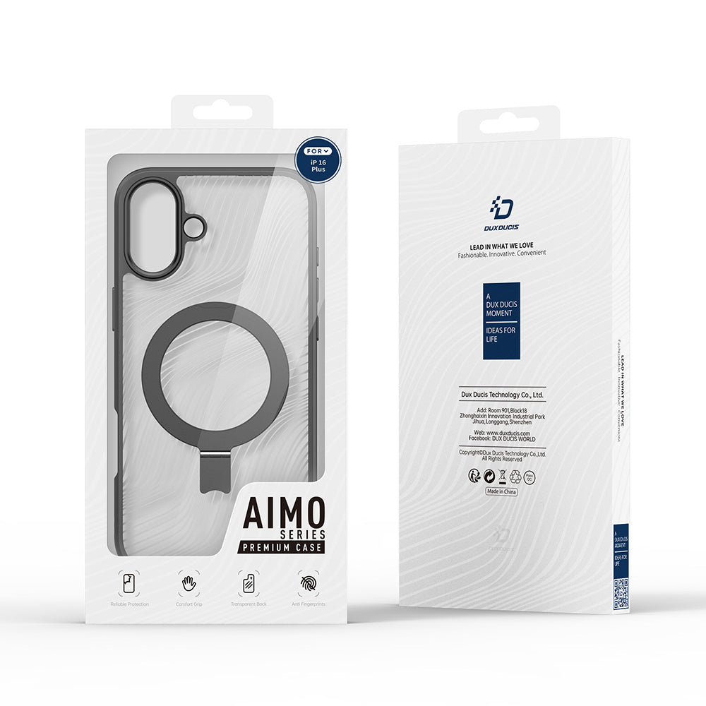 MagSafe futrola za Apple iPhone 16 Plus, DUX DUCIS, Aimo Stand, Crna