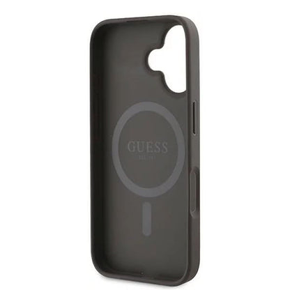 Futrola MagSafe za Apple iPhone 16 Plus, Guess, 4G Ring Classic Logo, Braon