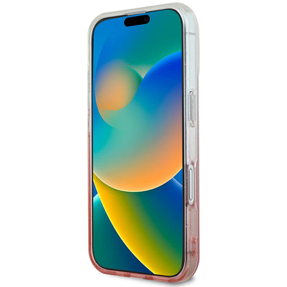 Husa MagSafe za Apple iPhone 16 Plus, Guess, IML Glitter Gradient, Braon