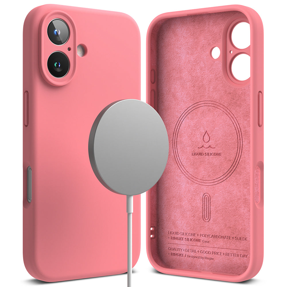 MagSafe futrola za Apple iPhone 16 Plus, Ringke, Silikonska, Roze