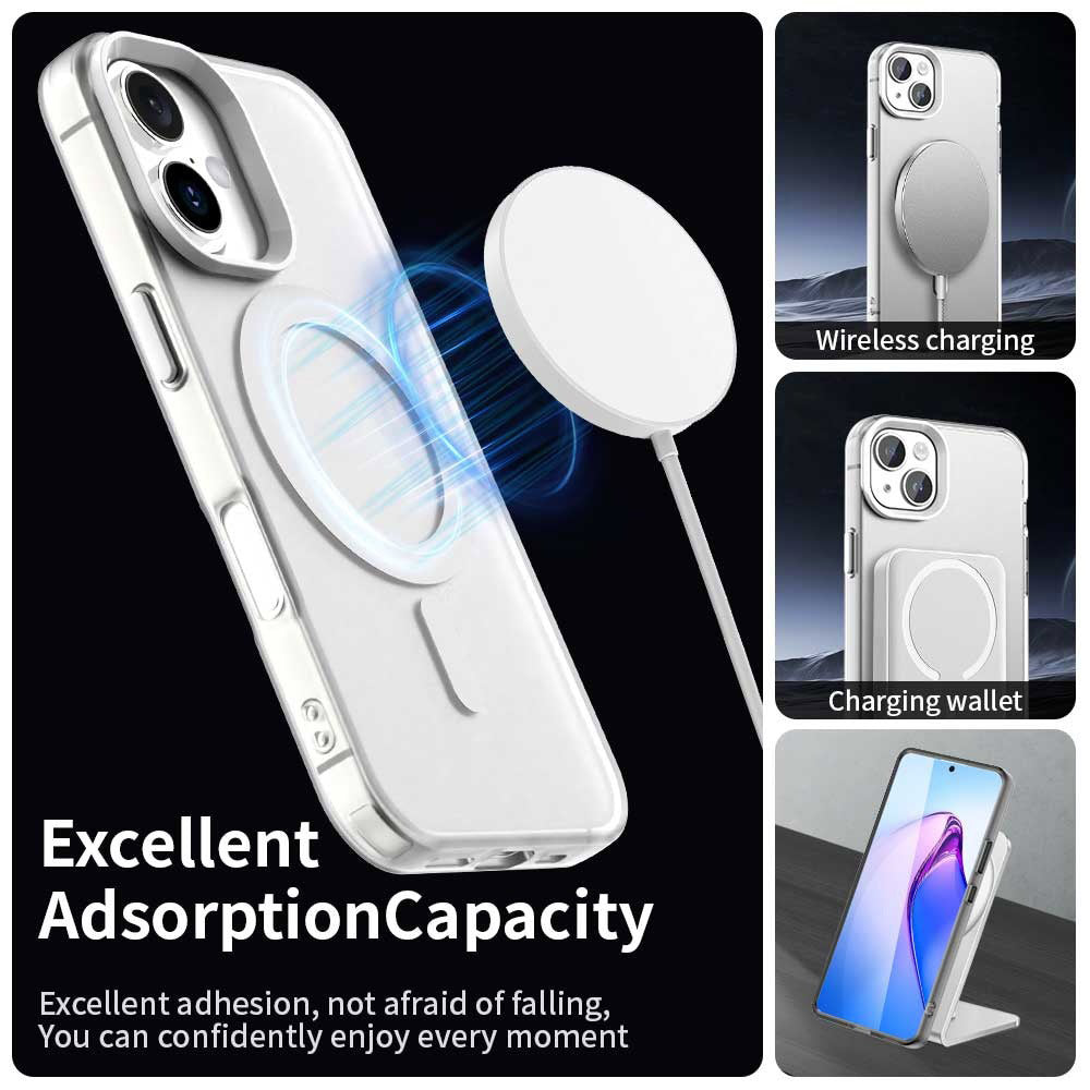 MagSafe futrola za Apple iPhone 16 Plus, Techsuit, CandyCase, Bela