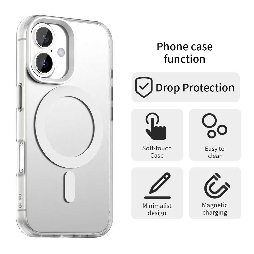 MagSafe futrola za Apple iPhone 16 Plus, Techsuit, CandyCase, Bela