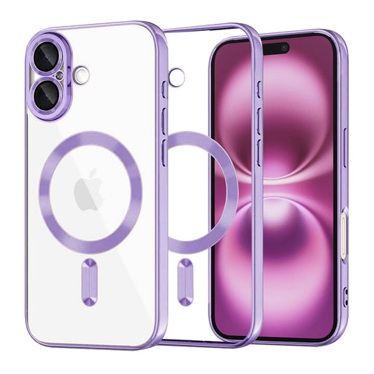 Futrola MagSafe za Apple iPhone 16 Plus, Techsuit, Luxury Crystal, Svetlo Ljubičasta
