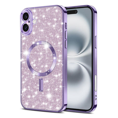 MagSafe futrola za Apple iPhone 16 Plus, Techsuit, Luxury Glitter, Svetlo Ljubičasta
