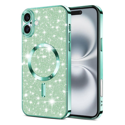 MagSafe futrola za Apple iPhone 16 Plus, Techsuit, Luxury Glitter, Svetlo Zelena