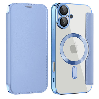MagSafe futrola za Apple iPhone 16 Plus, Techsuit, SmartMag Book, Plava