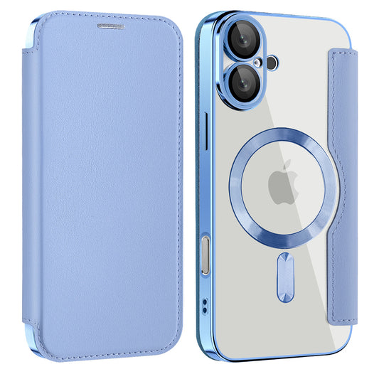 MagSafe futrola za Apple iPhone 16 Plus, Techsuit, SmartMag Book, Plava