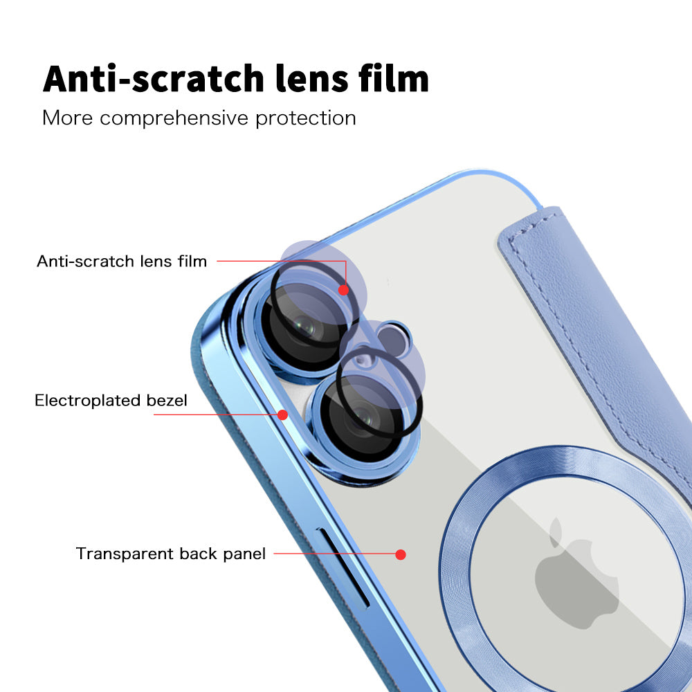 MagSafe futrola za Apple iPhone 16 Plus, Techsuit, SmartMag Book, Plava