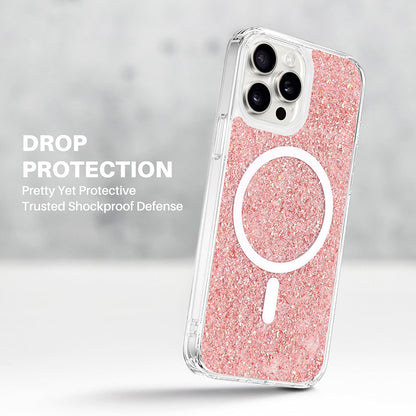 MagSafe futrola za Apple iPhone 16 Plus, Techsuit, Sparkly Glitter, Plava