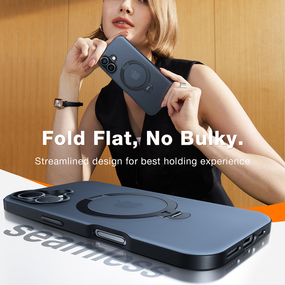 Futrola MagSafe za Apple iPhone 16 Plus, Torras, Ostand Spin, Crna