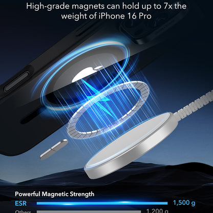 Husa MagSafe za Apple iPhone 16 Pro, ESR, Classic Hybrid, Crna Satenasta