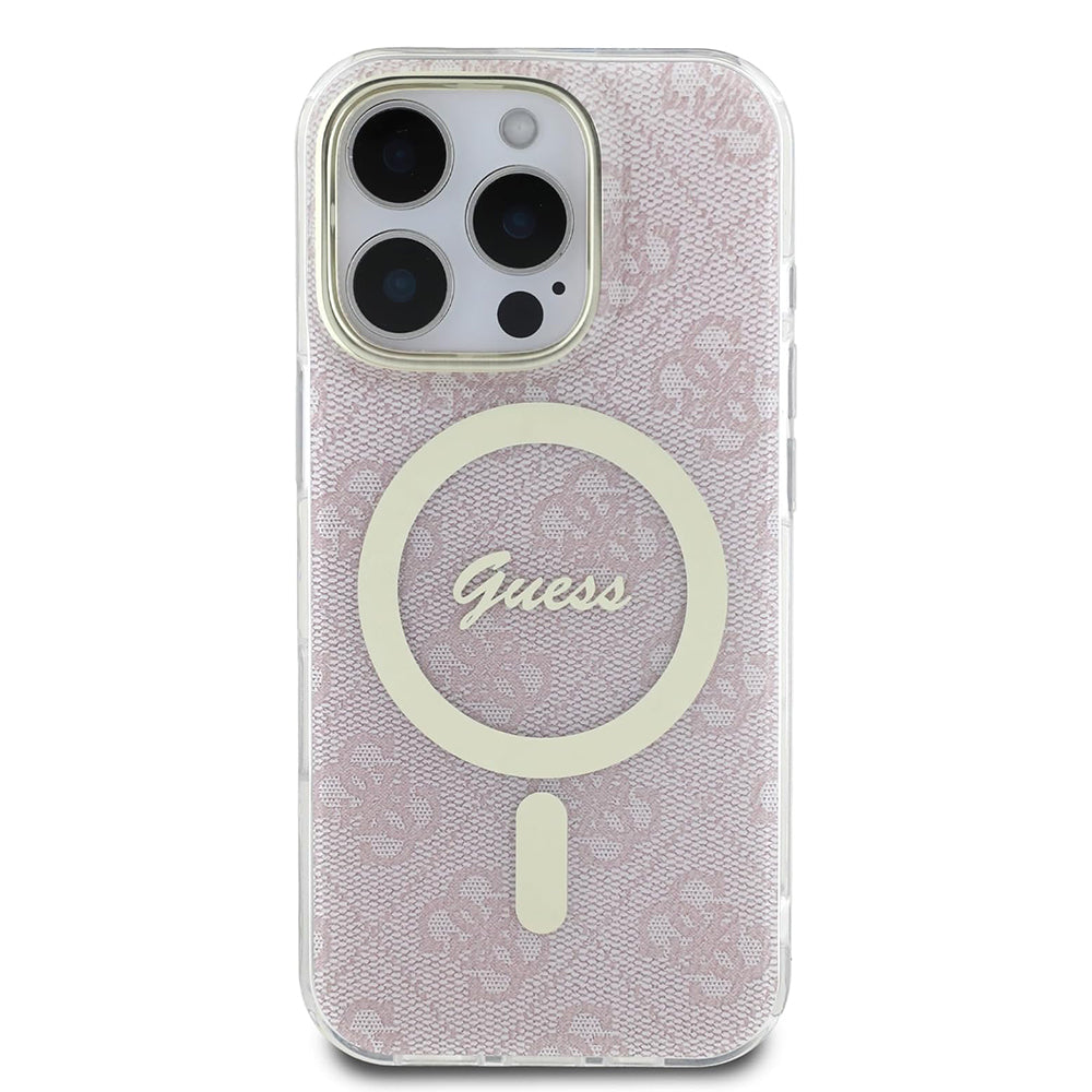 Futrola MagSafe za Apple iPhone 16 Pro, Guess, IML 4G, Roze